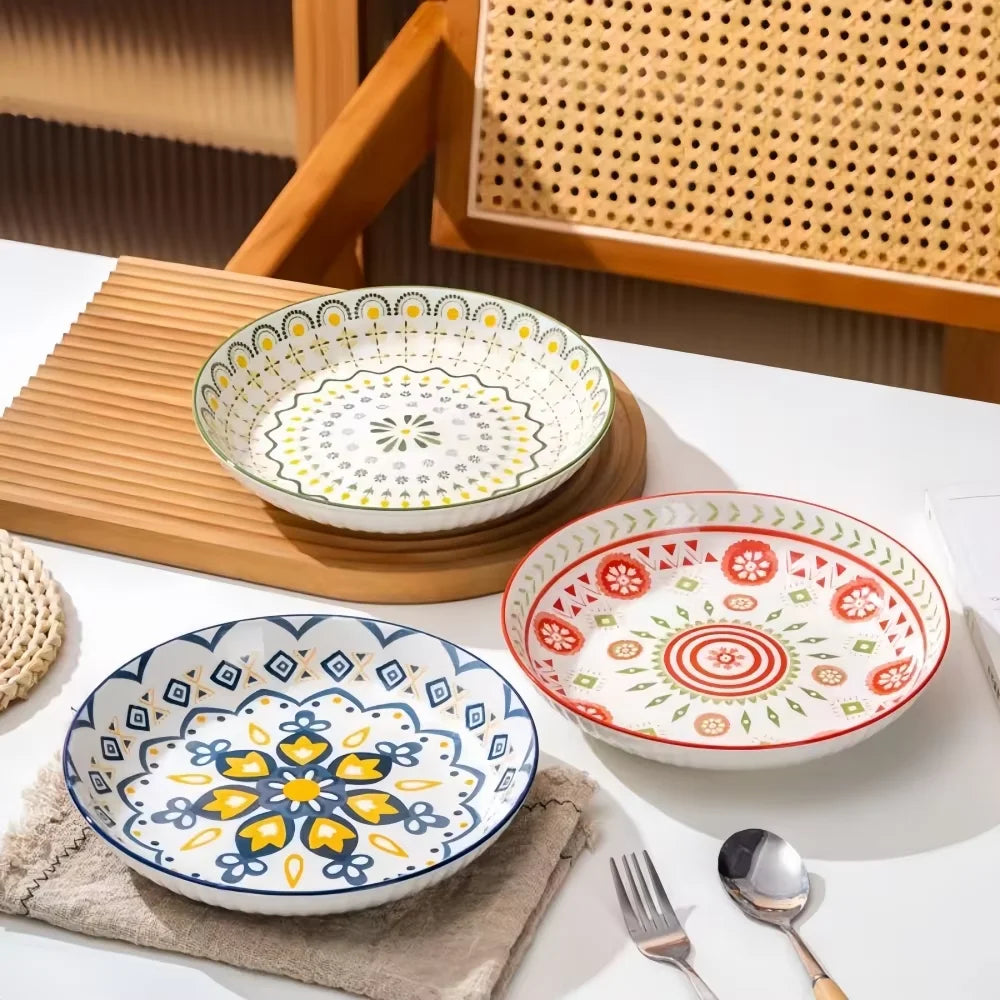 Western Style Ceramic Dish Round Plate