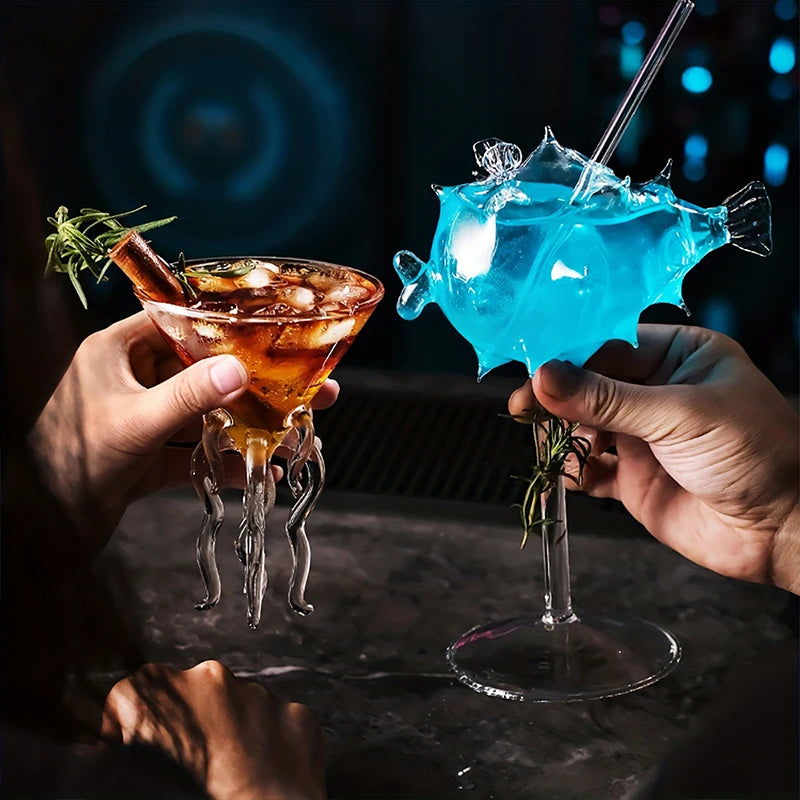 Unique Pufferfish Glass for Stylish Drinks
