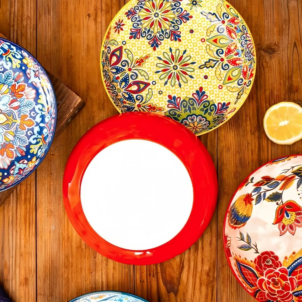 Western Style Ceramic Dish Round Plate
