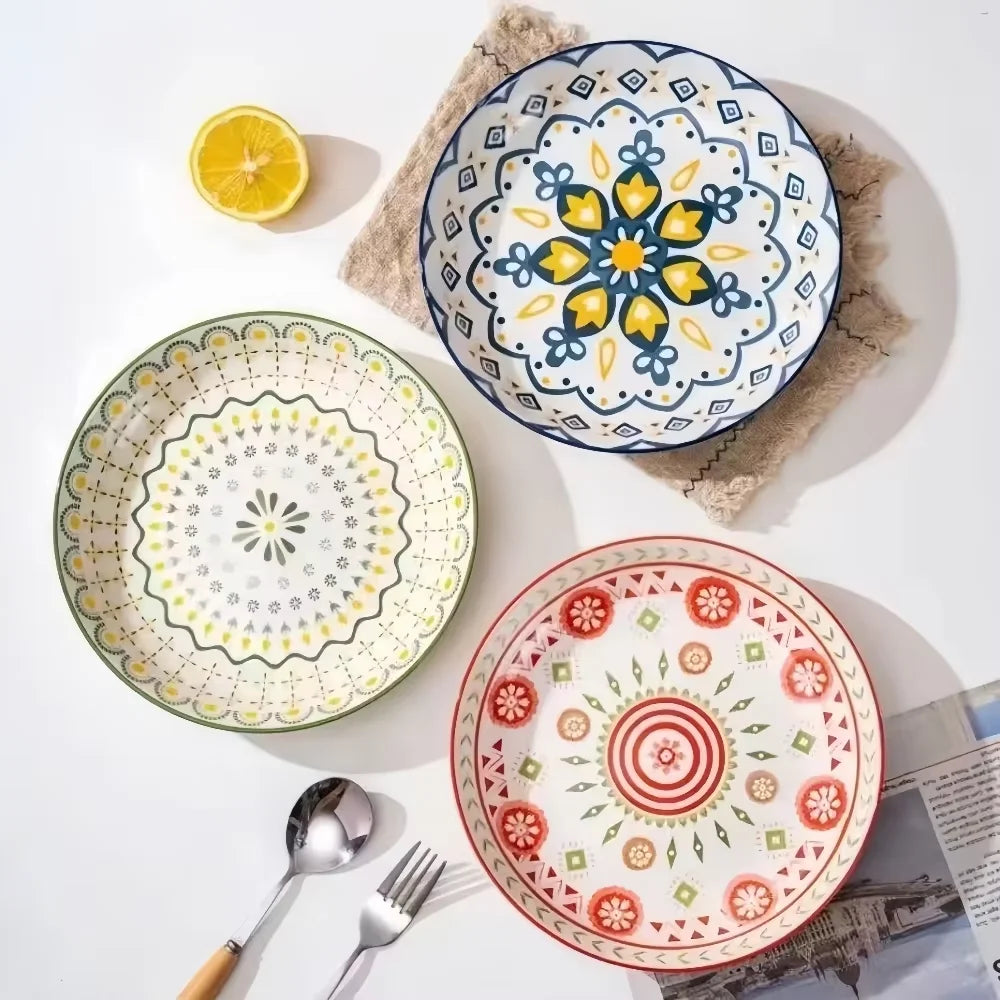 Western Style Ceramic Dish Round Plate