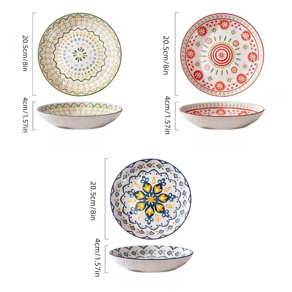 Western Style Ceramic Dish Round Plate