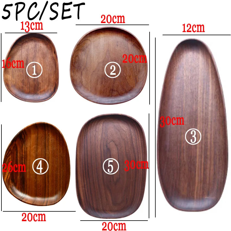 Whole Wood Irregular Tableware Set