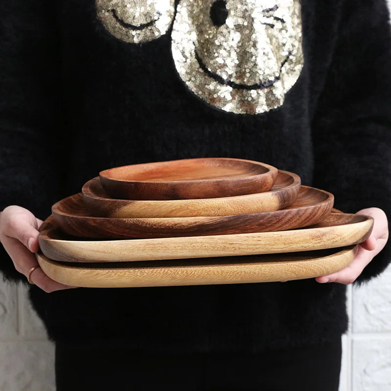 Whole Wood Irregular Tableware Set