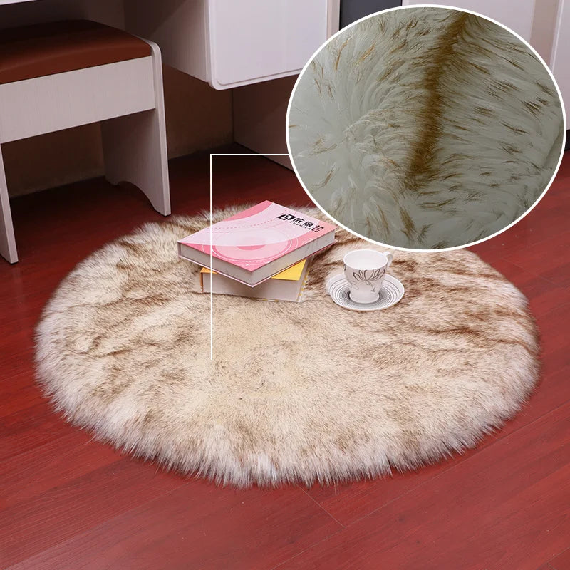 Plush Round Carpet