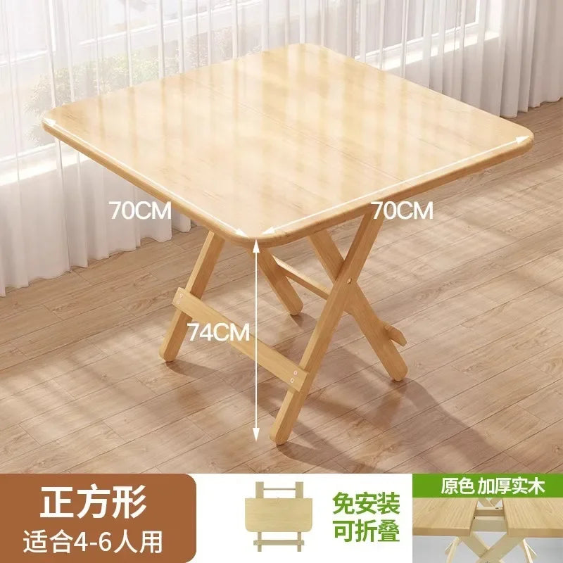 Solid Wood Folding Dining Table