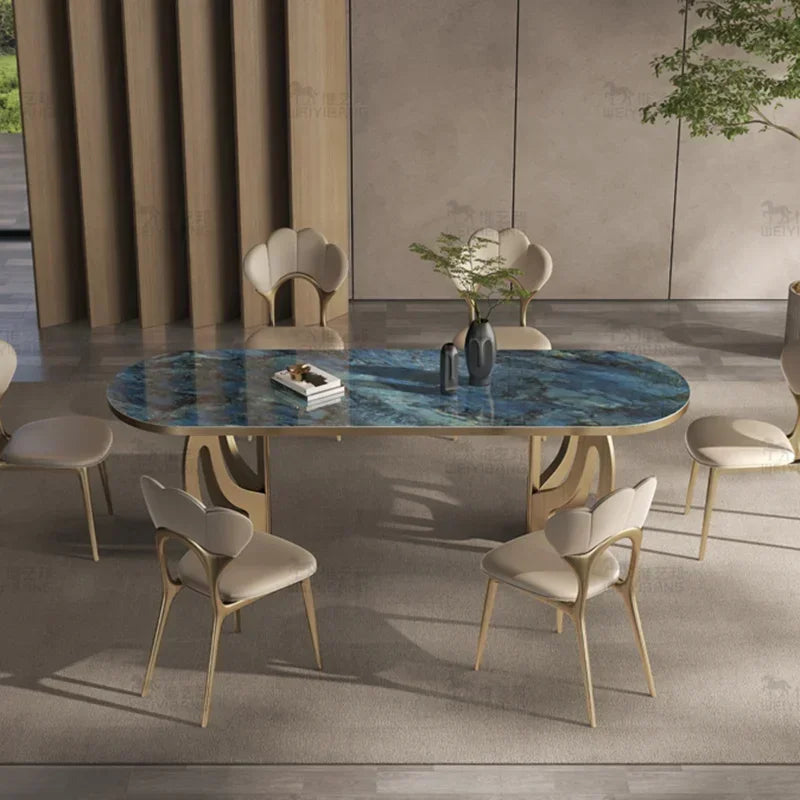 Luxury Marble Dining Table Set