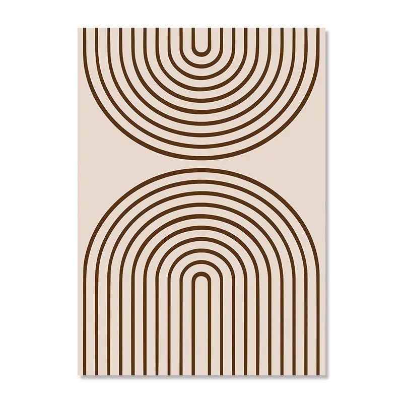 Abstract Lines Botanical Boho Poster