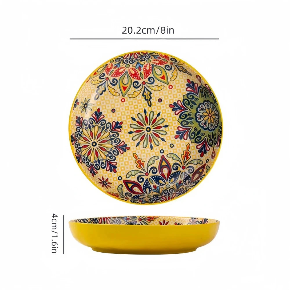 Western Style Ceramic Dish Round Plate