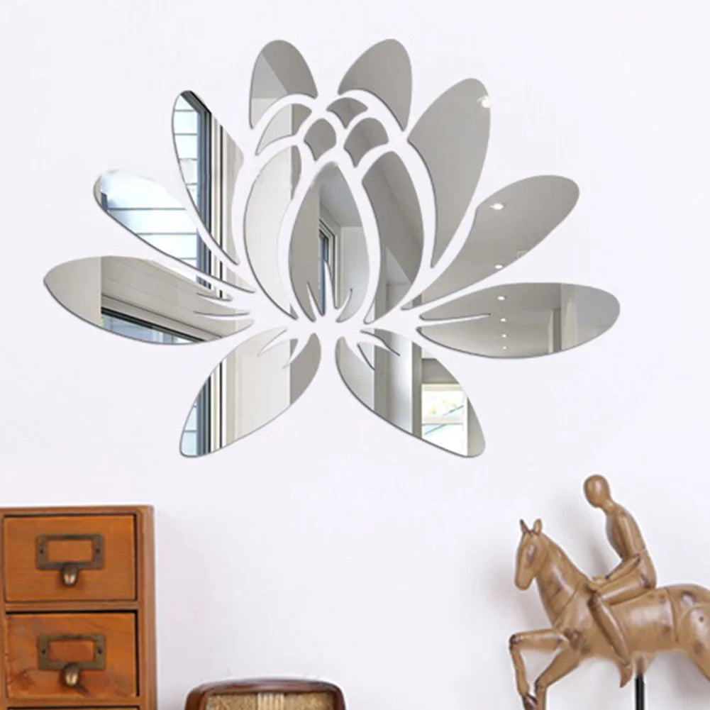 Mirrors Lotus Aesthetic DIY Wall Stickers