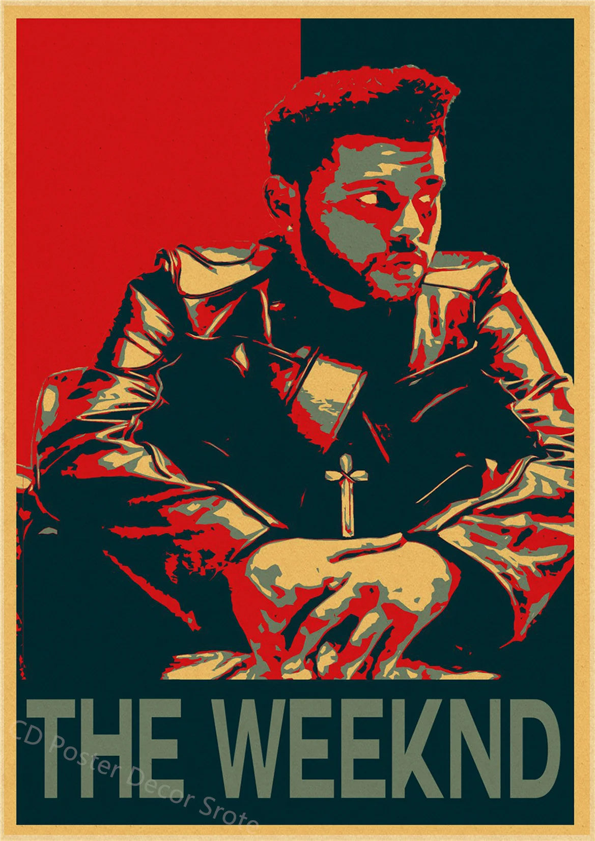 Rapper The Weeknd Retro Poster