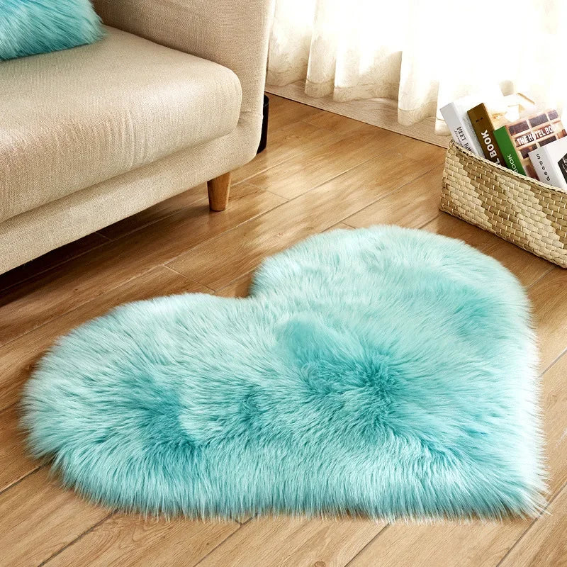 Heart Shape Fluffy Mat