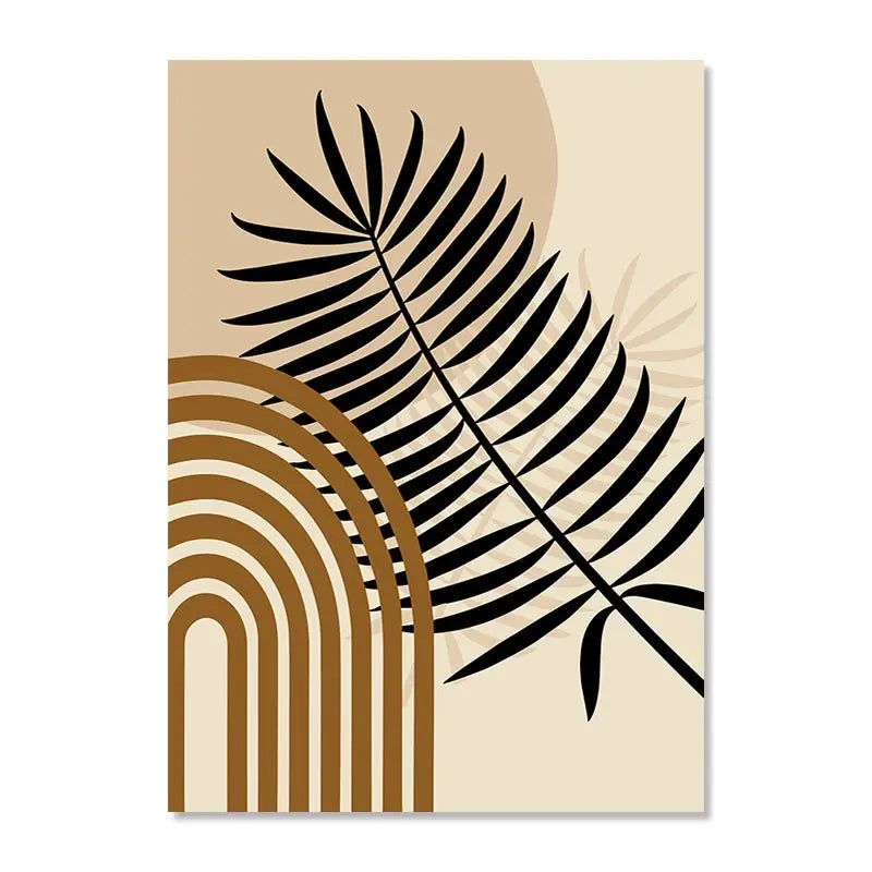 Abstract Lines Botanical Boho Poster