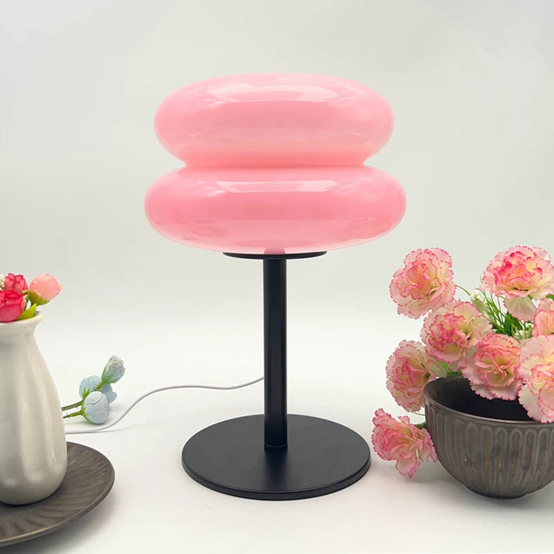 Italian Egg Tart Designer Glass Table Lamp