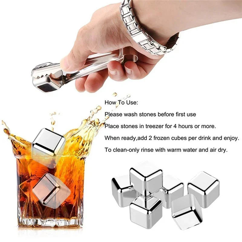 Stainless Steel Whisky Ice Cubes Stone