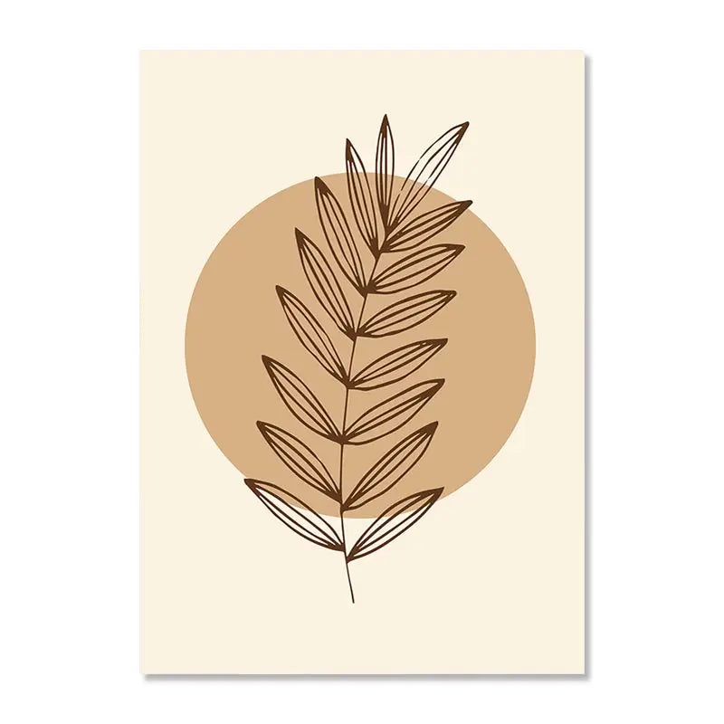 Abstract Lines Botanical Boho Poster