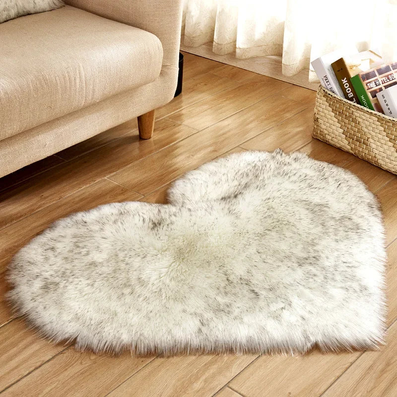 Heart Shape Fluffy Mat