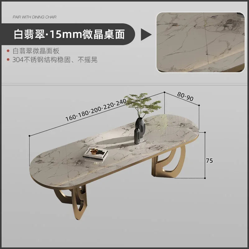 Luxury Marble Dining Table Set