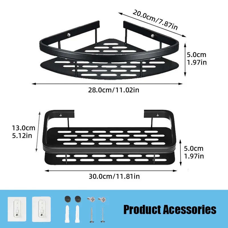 Bathroom Shelf No Drill Organizer Rack