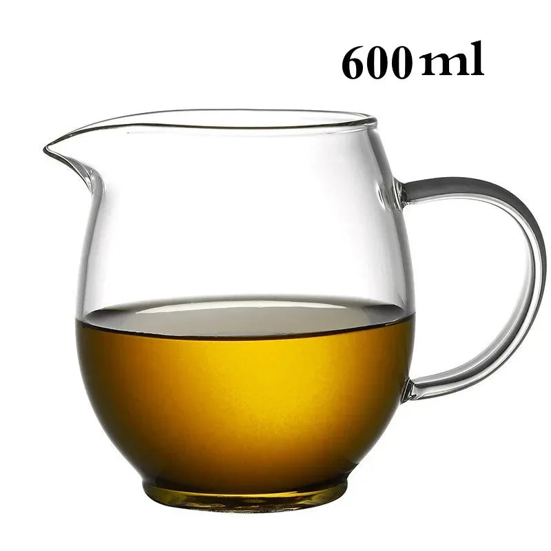 Heat-Resistant Clear Glass Tea Pitcher