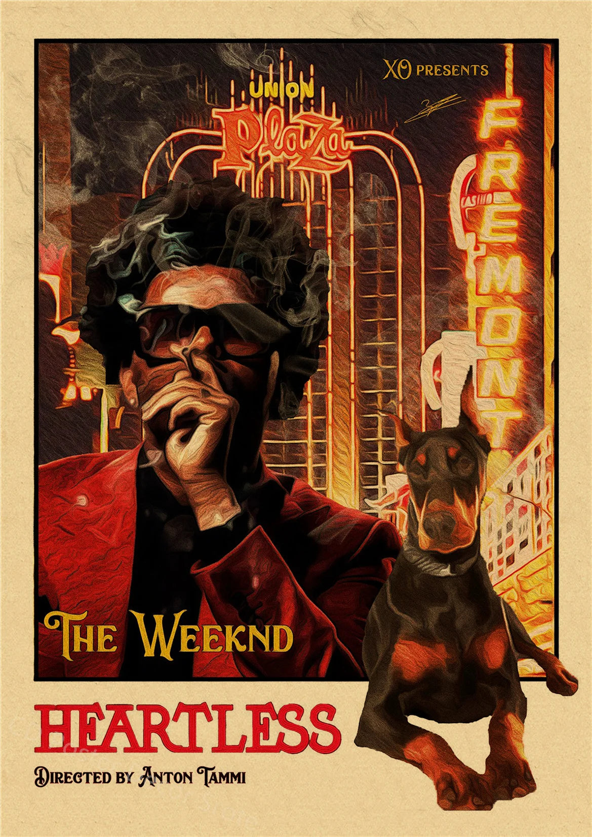 Rapper The Weeknd Retro Poster