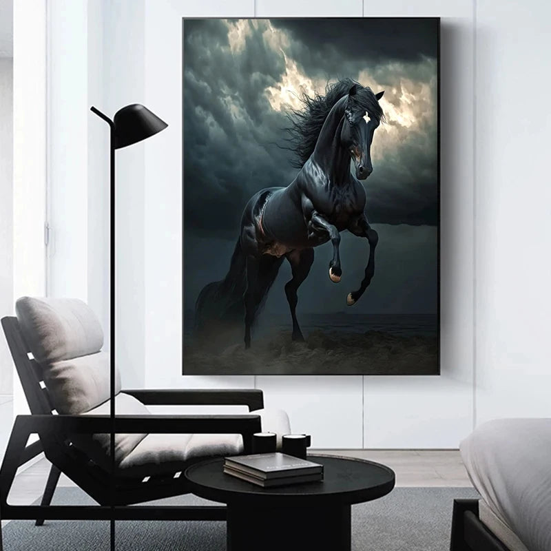 Colourful Horses Canvas Oil Painting