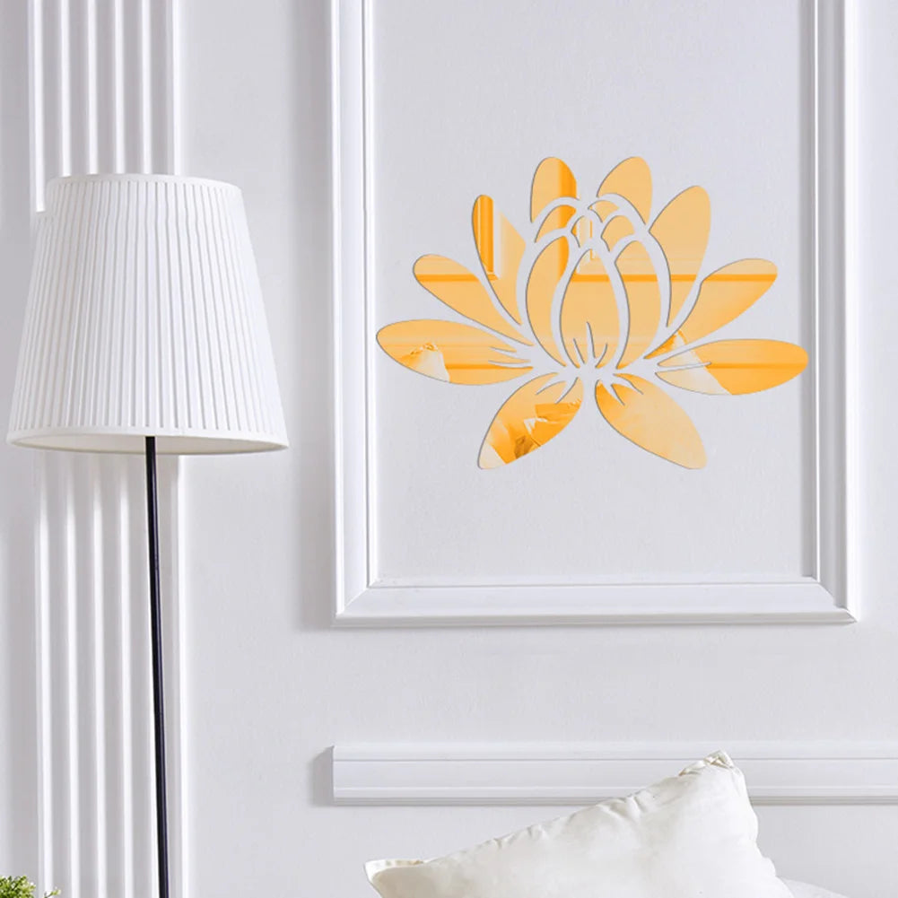 Mirrors Lotus Aesthetic DIY Wall Stickers