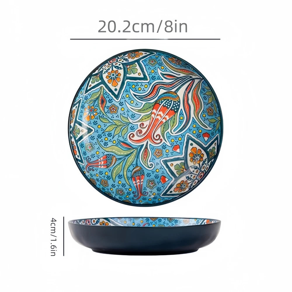 Western Style Ceramic Dish Round Plate