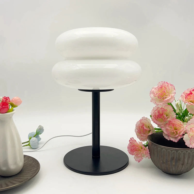 Italian Egg Tart Designer Glass Table Lamp