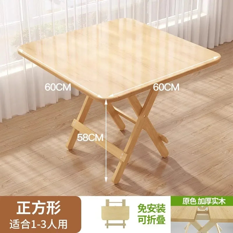 Solid Wood Folding Dining Table