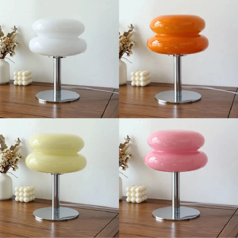 Italian Egg Tart Designer Glass Table Lamp