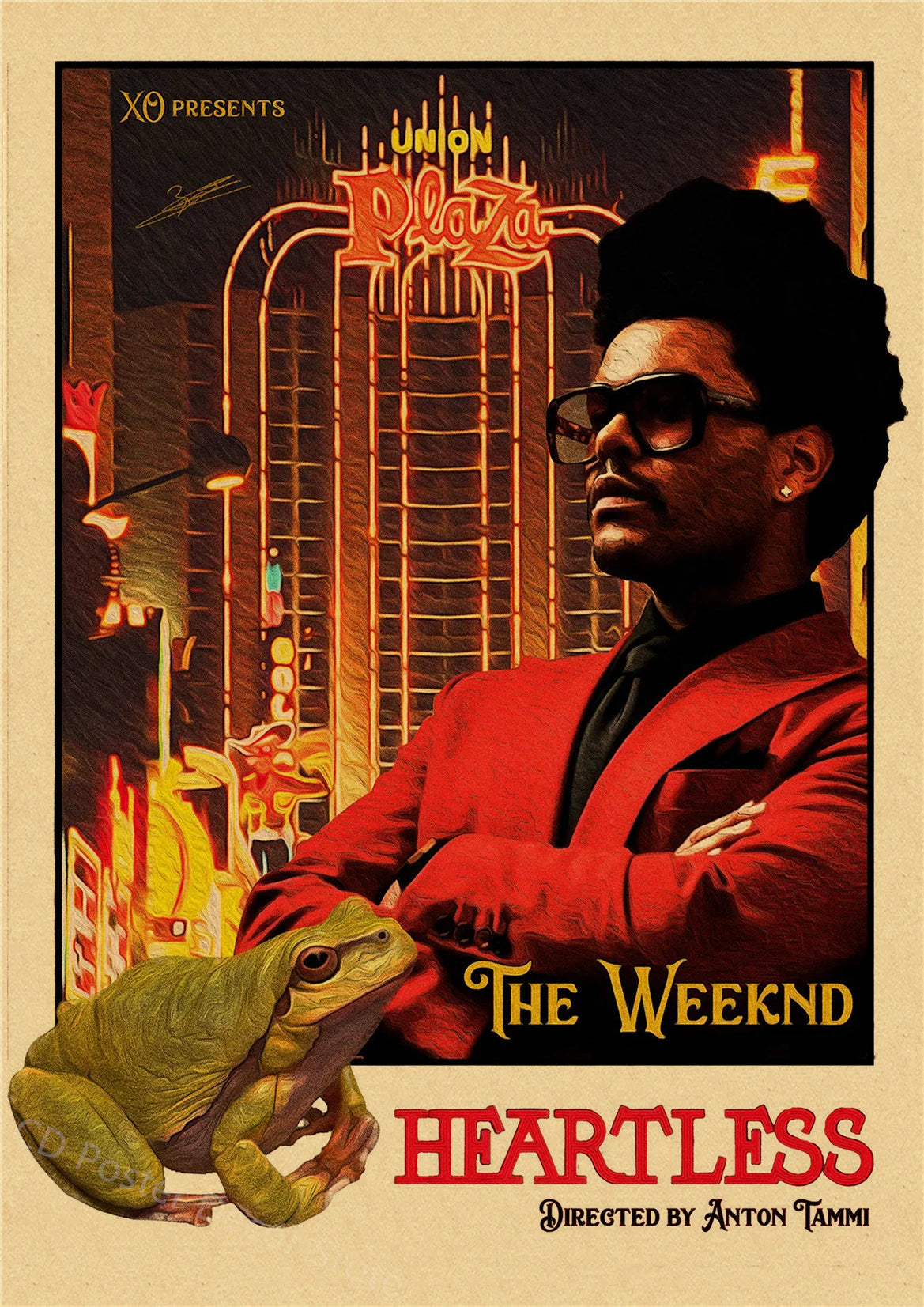 Rapper The Weeknd Retro Poster