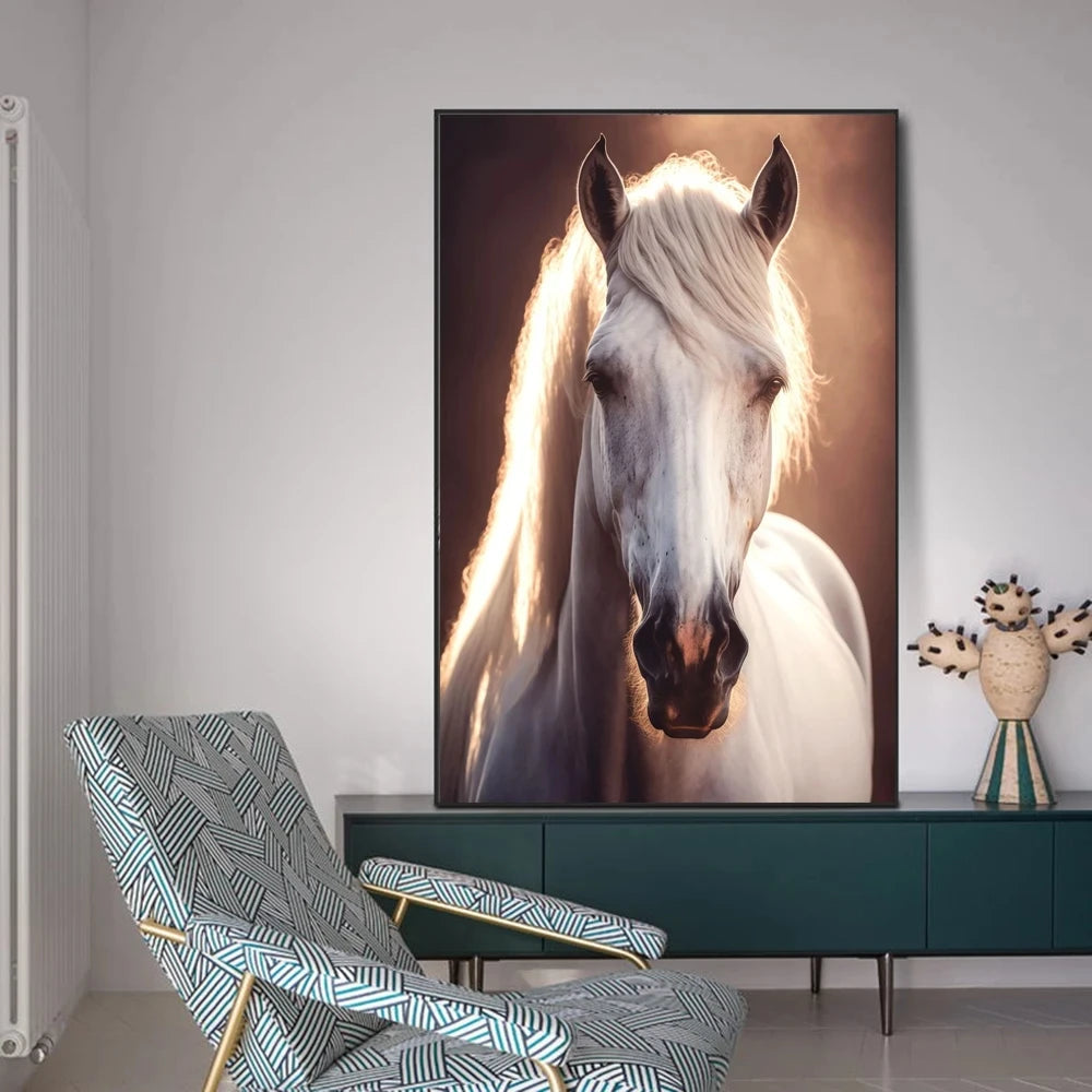 Colourful Horses Canvas Oil Painting