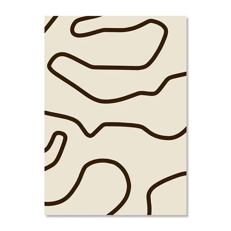 Abstract Lines Botanical Boho Poster