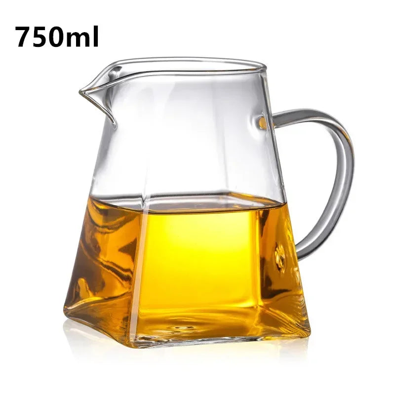 Heat-Resistant Clear Glass Tea Pitcher