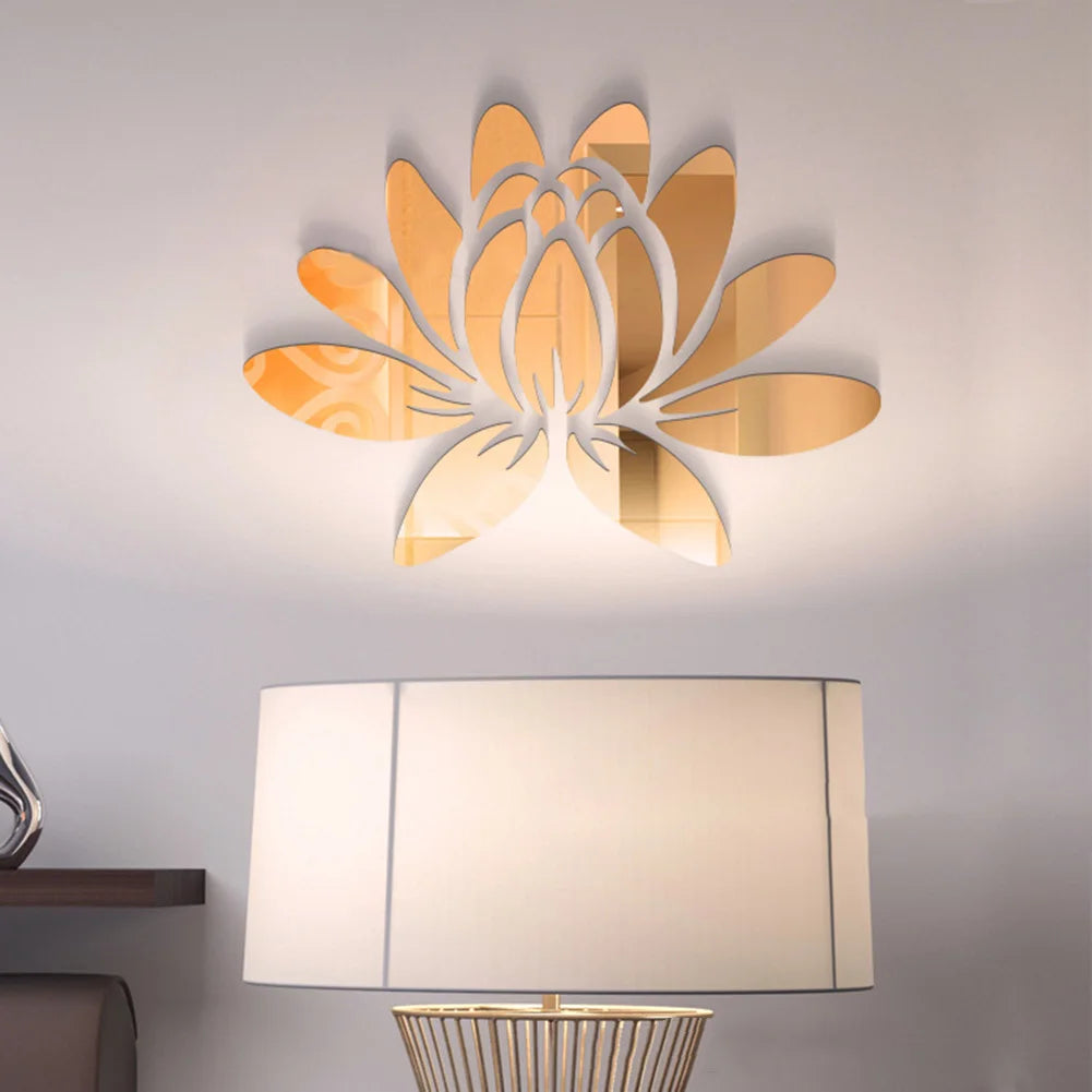 Mirrors Lotus Aesthetic DIY Wall Stickers