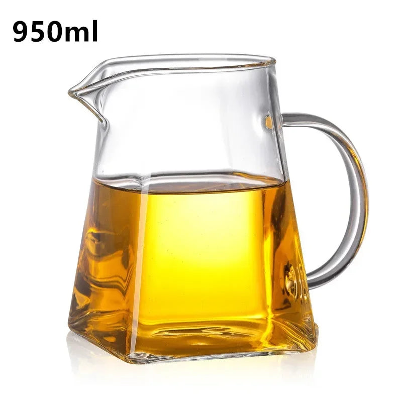 Heat-Resistant Clear Glass Tea Pitcher