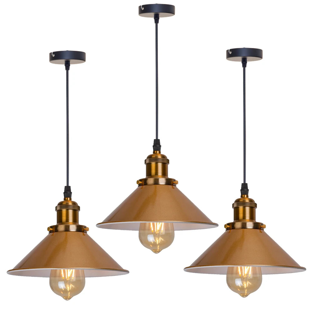 Black Vintage Industrial Pendant Light