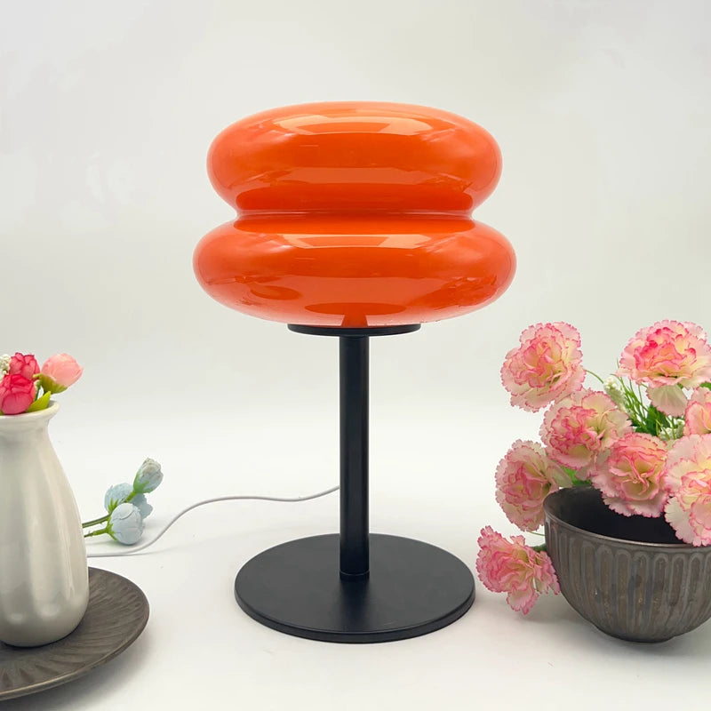Italian Egg Tart Designer Glass Table Lamp