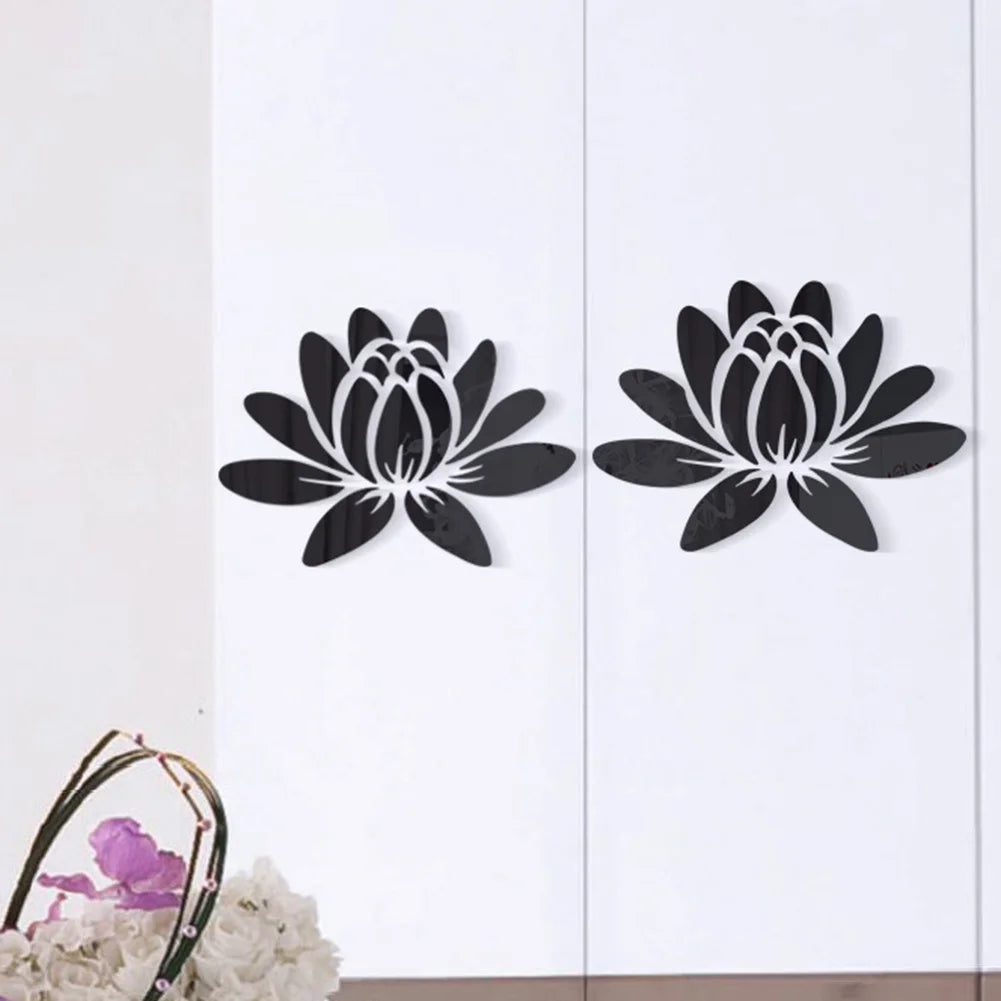 Mirrors Lotus Aesthetic DIY Wall Stickers