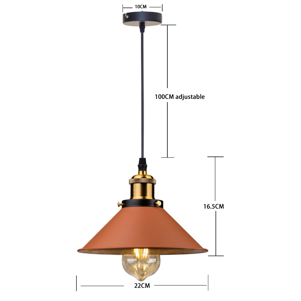 Black Vintage Industrial Pendant Light