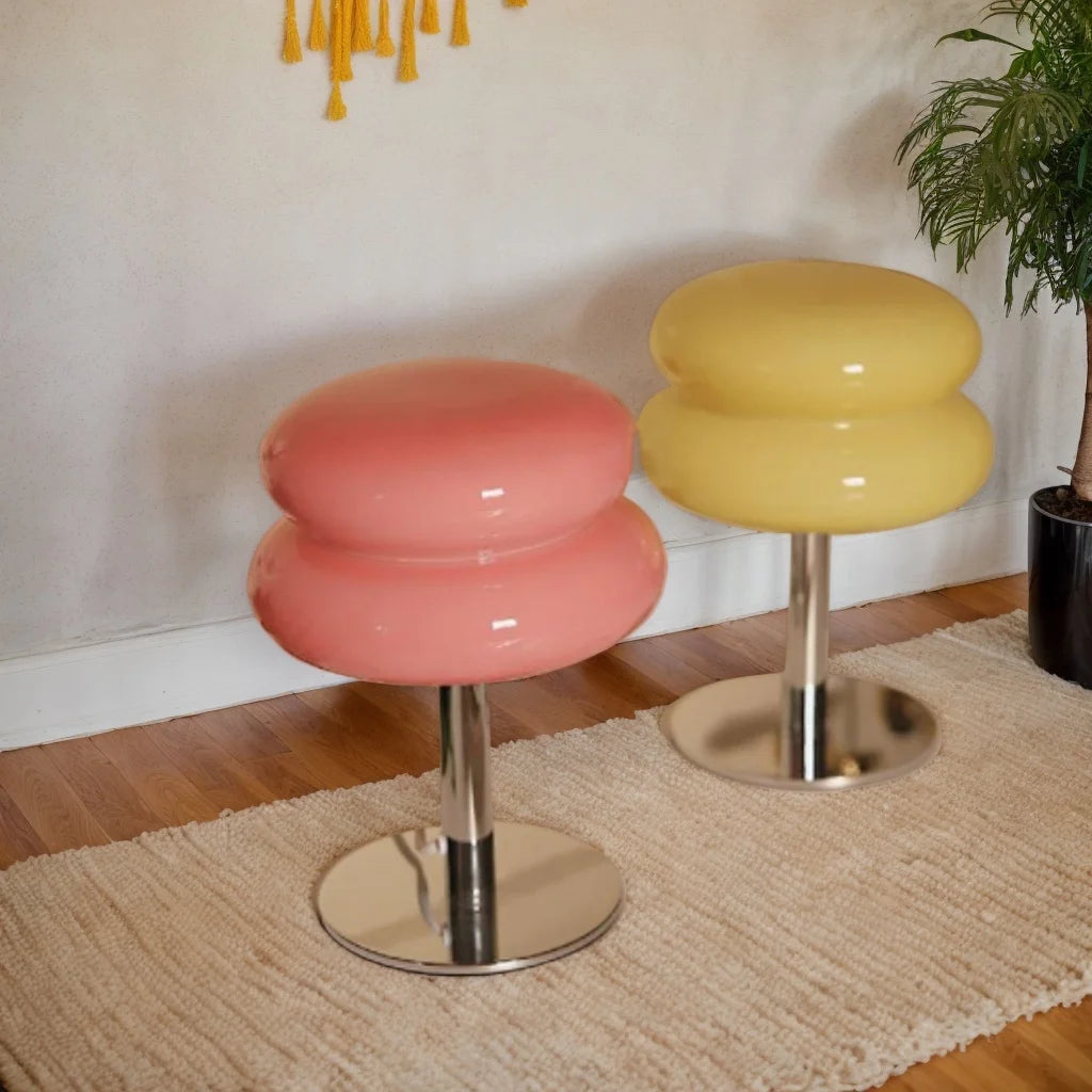 Italian Egg Tart Designer Glass Table Lamp