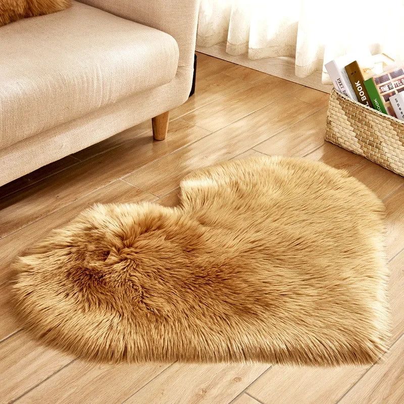 Heart Shape Fluffy Mat