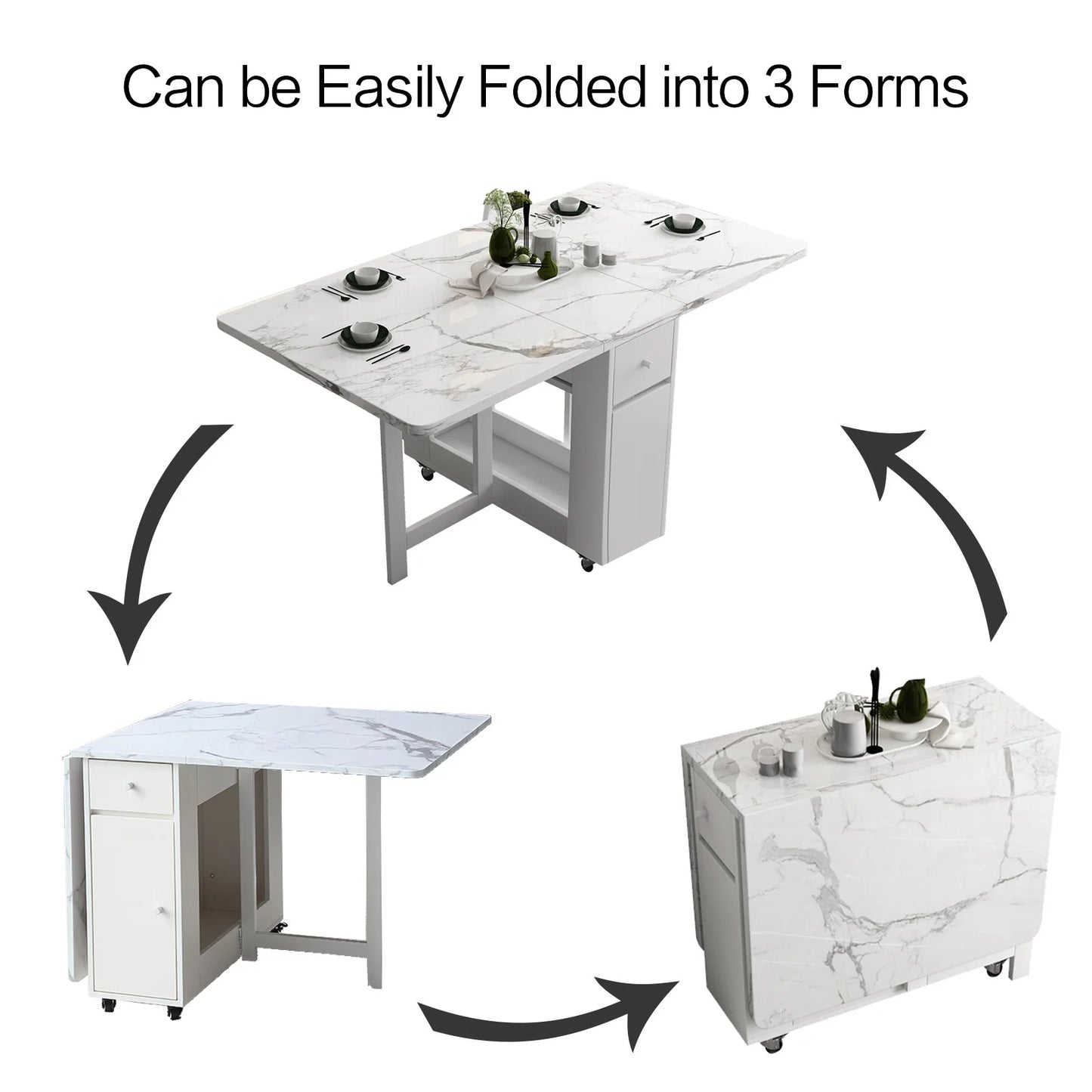 Folding Dining Table Set