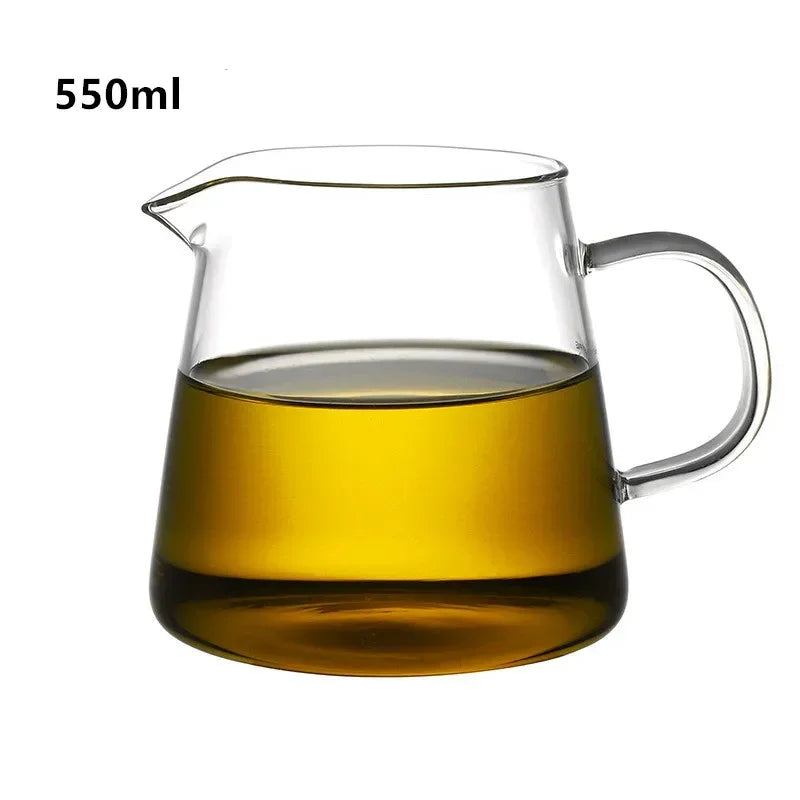 Heat-Resistant Clear Glass Tea Pitcher