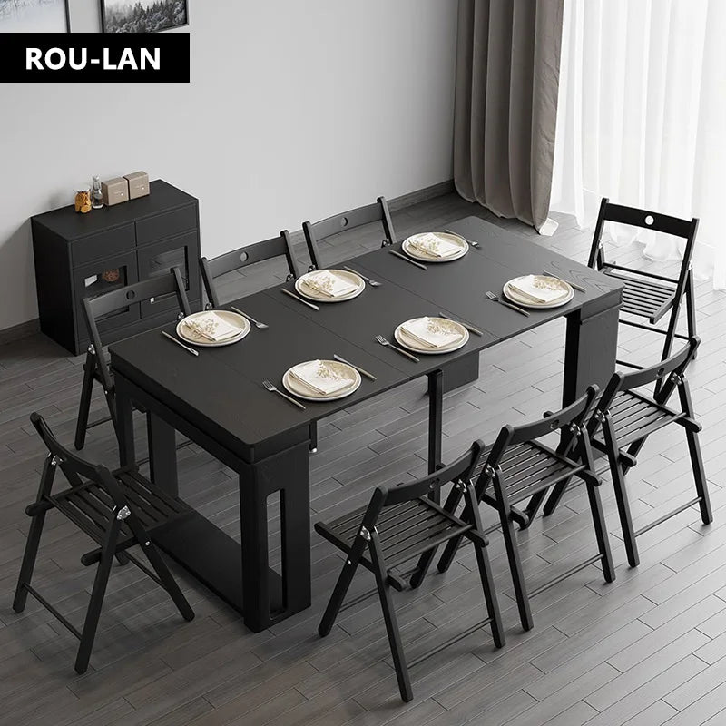 Modern Extendable Dining Table with Storage