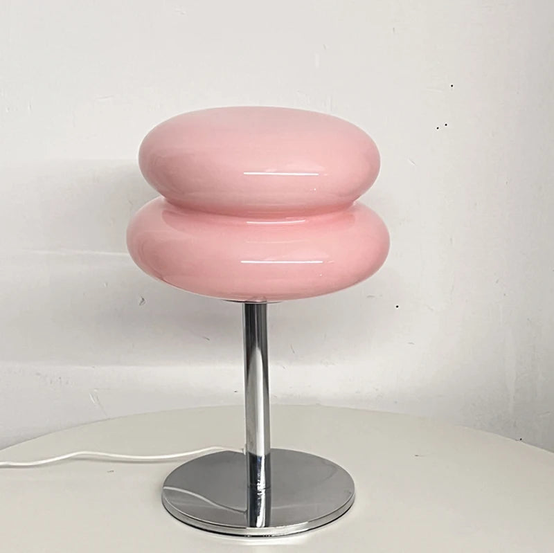 Italian Egg Tart Designer Glass Table Lamp
