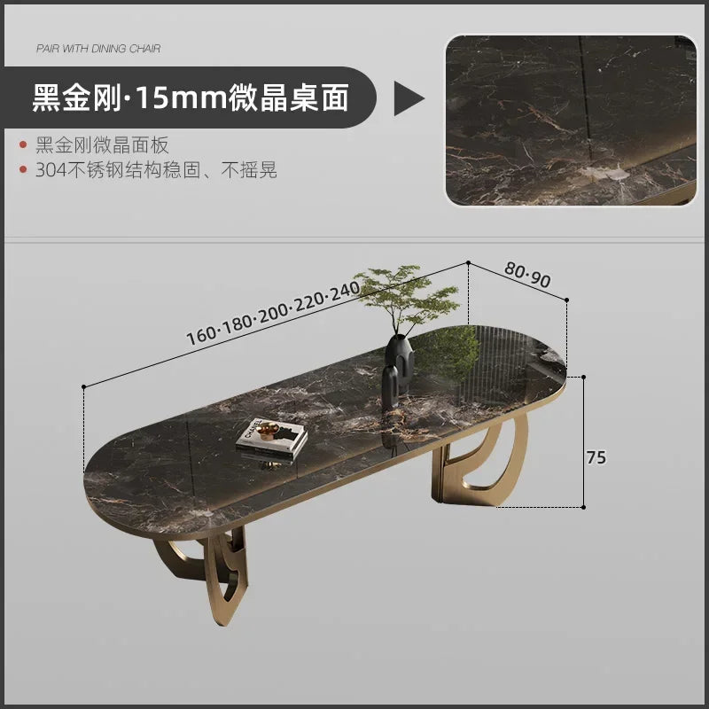 Luxury Marble Dining Table Set