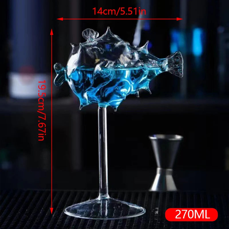 Unique Pufferfish Glass for Stylish Drinks