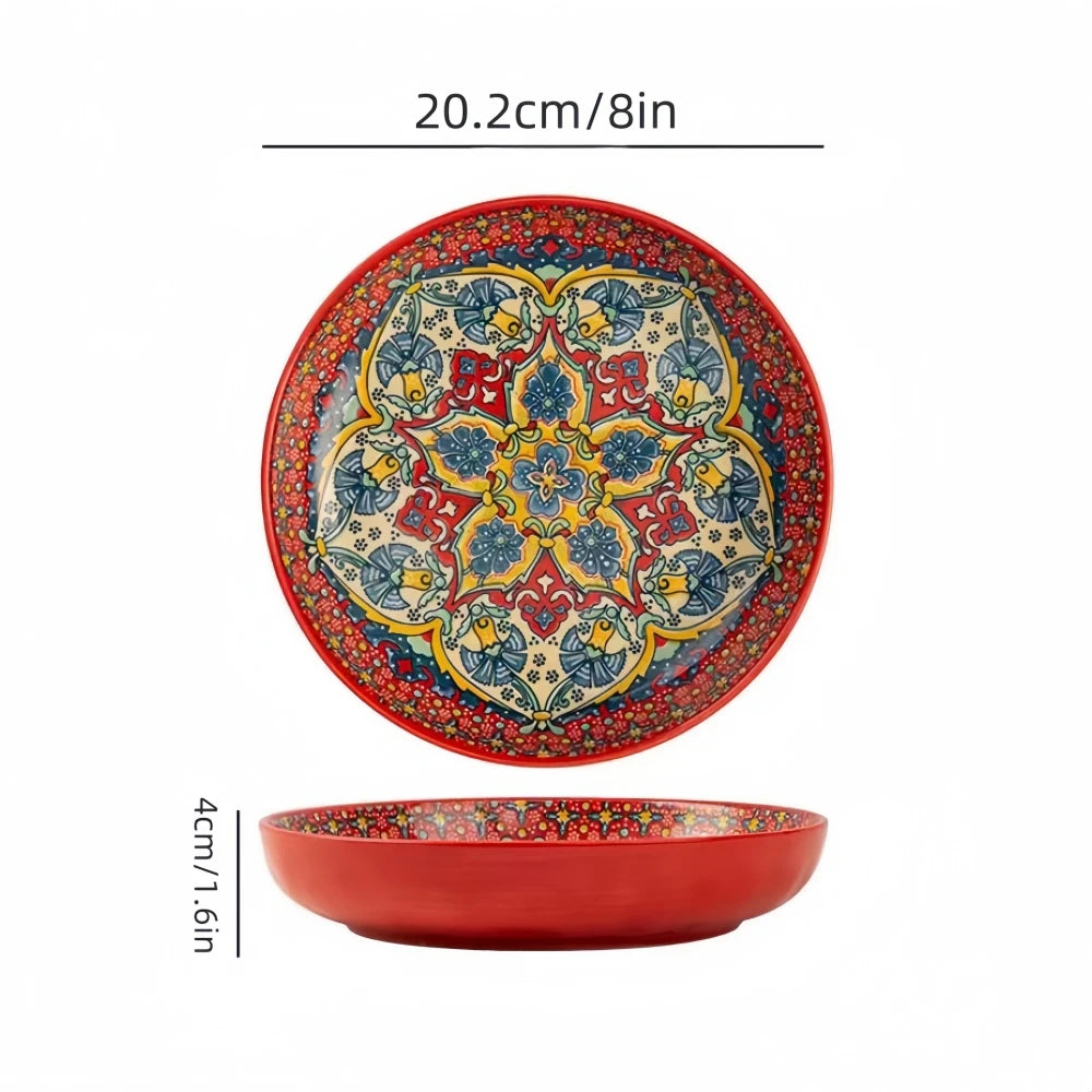 Western Style Ceramic Dish Round Plate