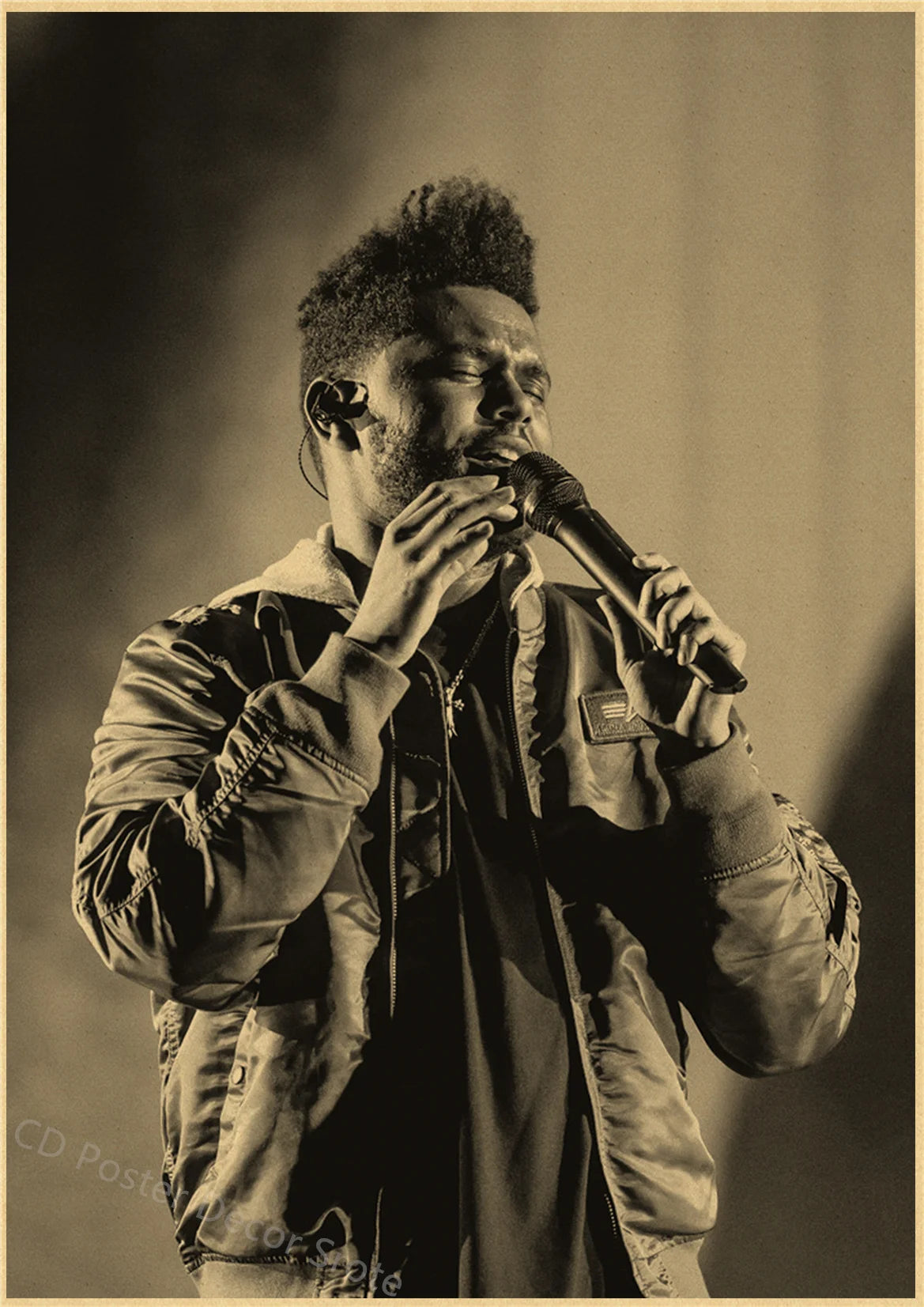 Rapper The Weeknd Retro Poster